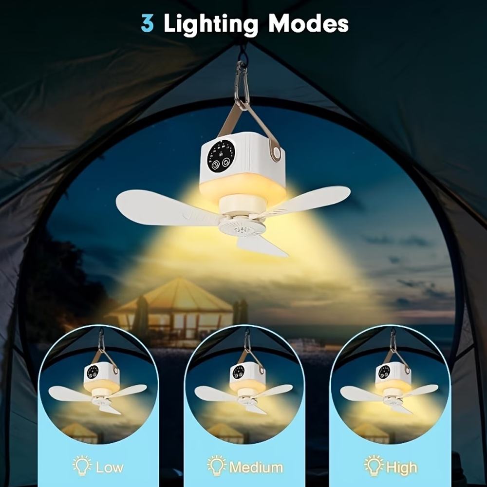 Portable Ceiling Fan with Ligh - Outdoor Camping Gazebo recension och pris