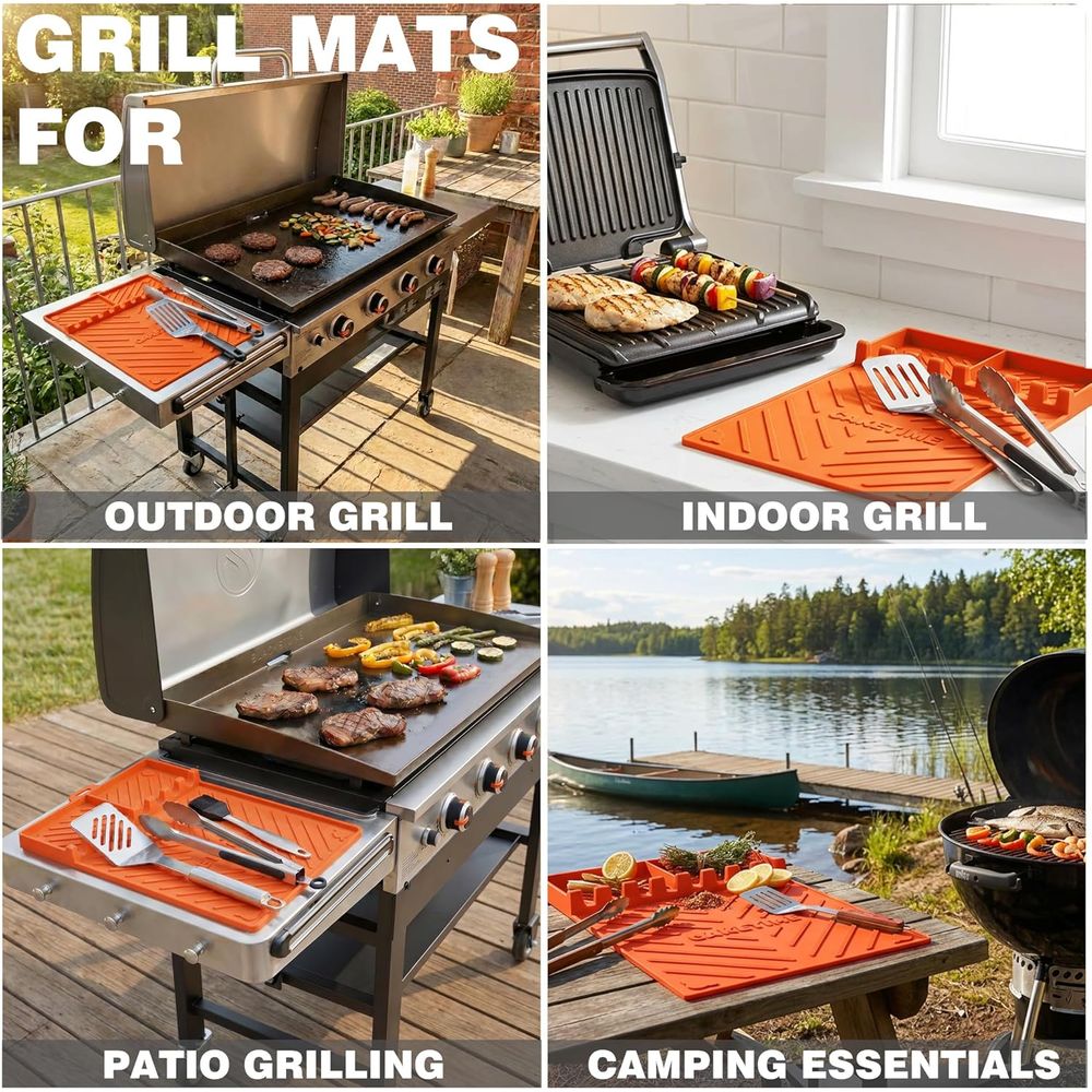 Silicone Grill Mats or Griddle - Outdoor Camping Grill recension och pris