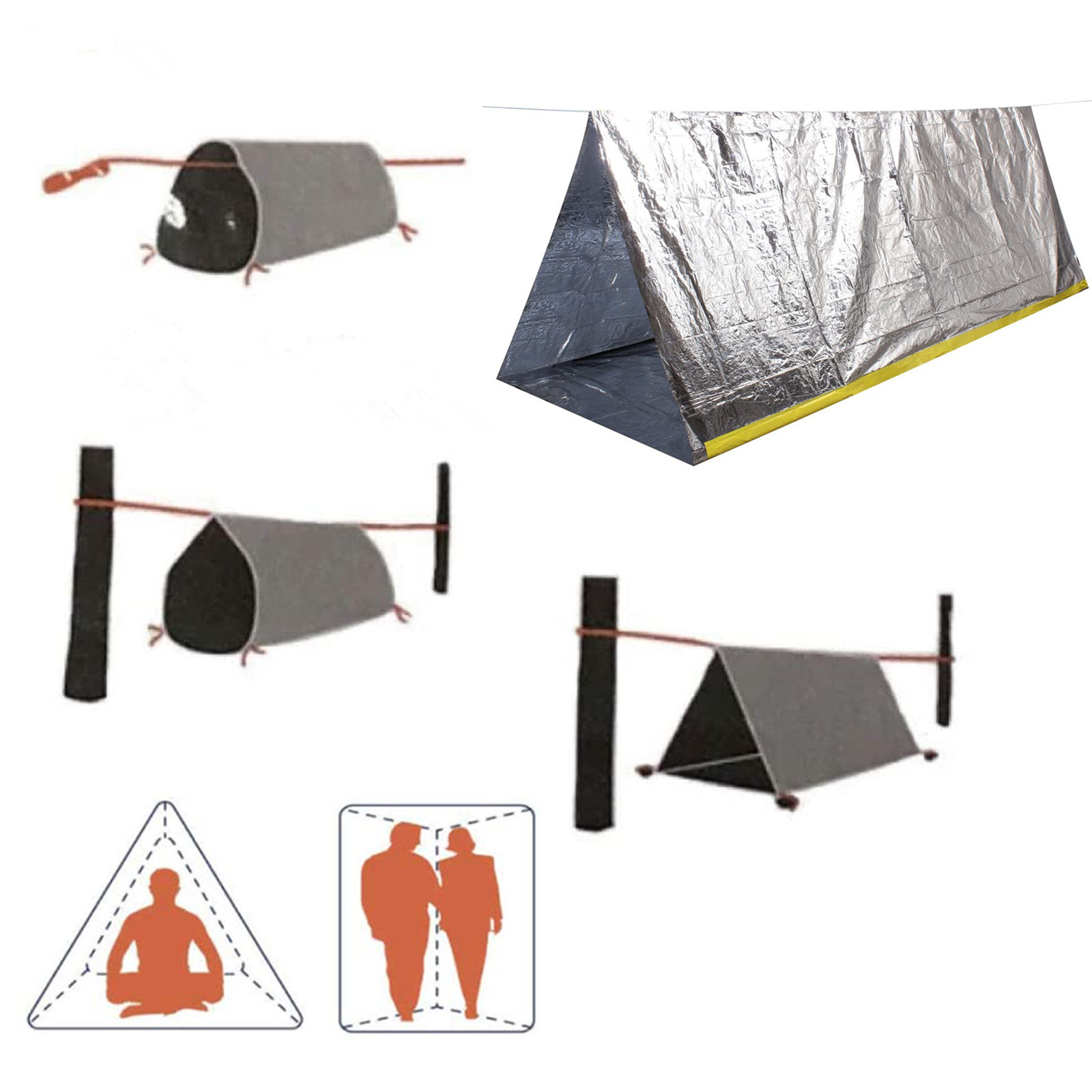 Emergency tent, Waterproof 2 P - Outdoor Camping Youtube recension och pris