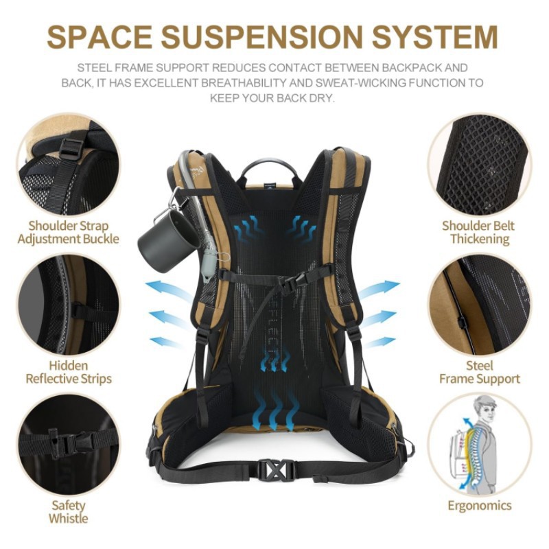 Large Waterproof Tear-Resistan - Outdoor Camping Hiking recension och pris