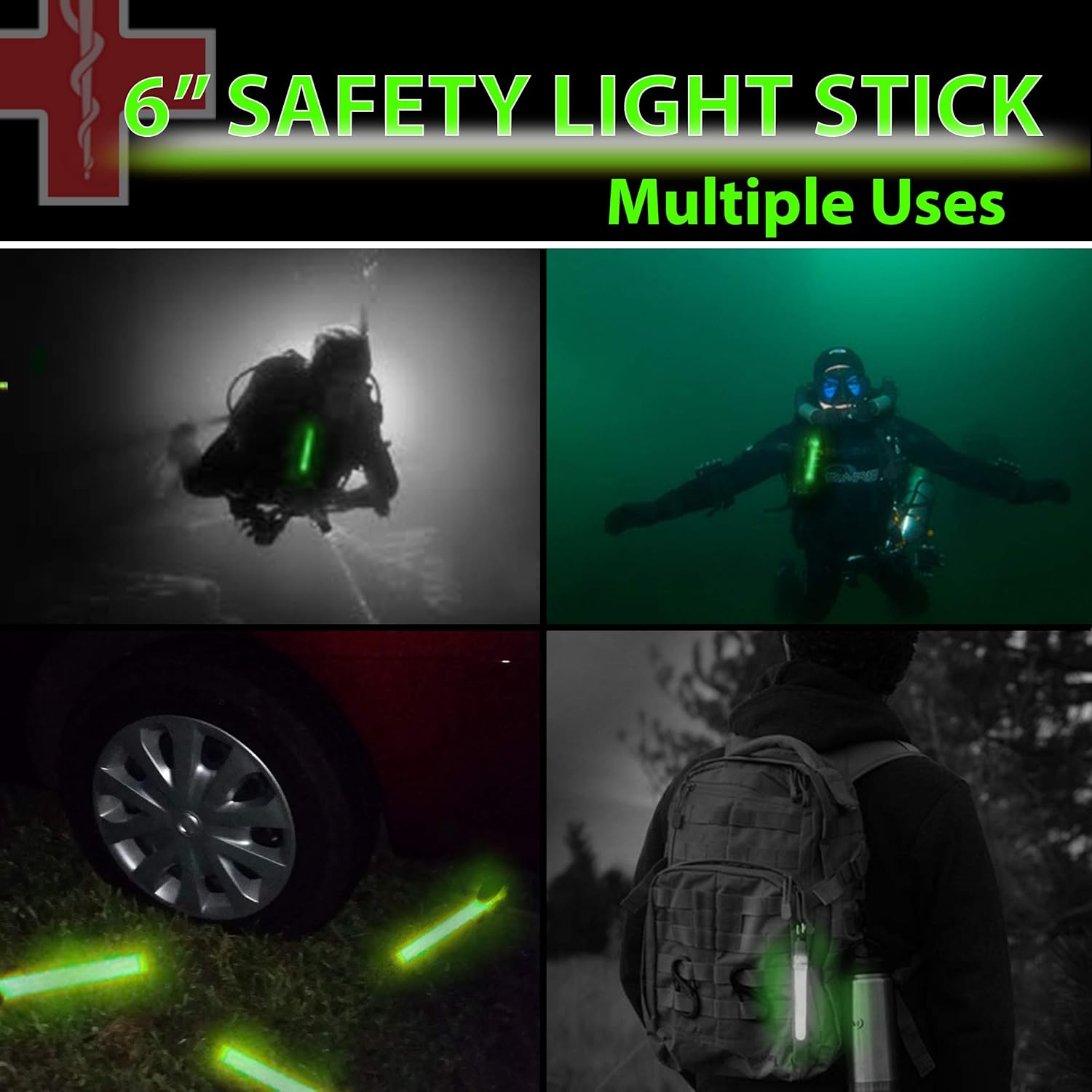 Glow Sticks Bulk Green Emergen - Glow Sticks Survival recension och pris
