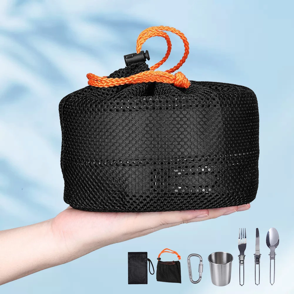 Camping Cookware Kit Kettle Po - Camp Cooking Set recension och pris