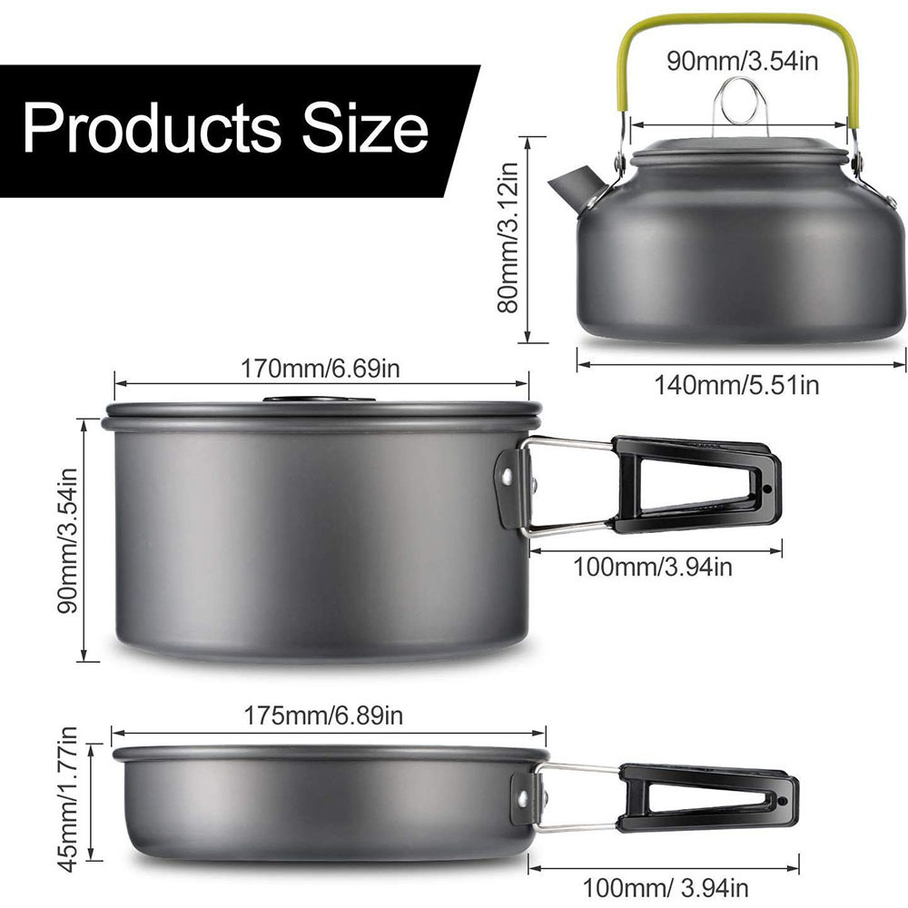 Outdoor Camping Cookware Set M - Camp Cooking Set recension och pris