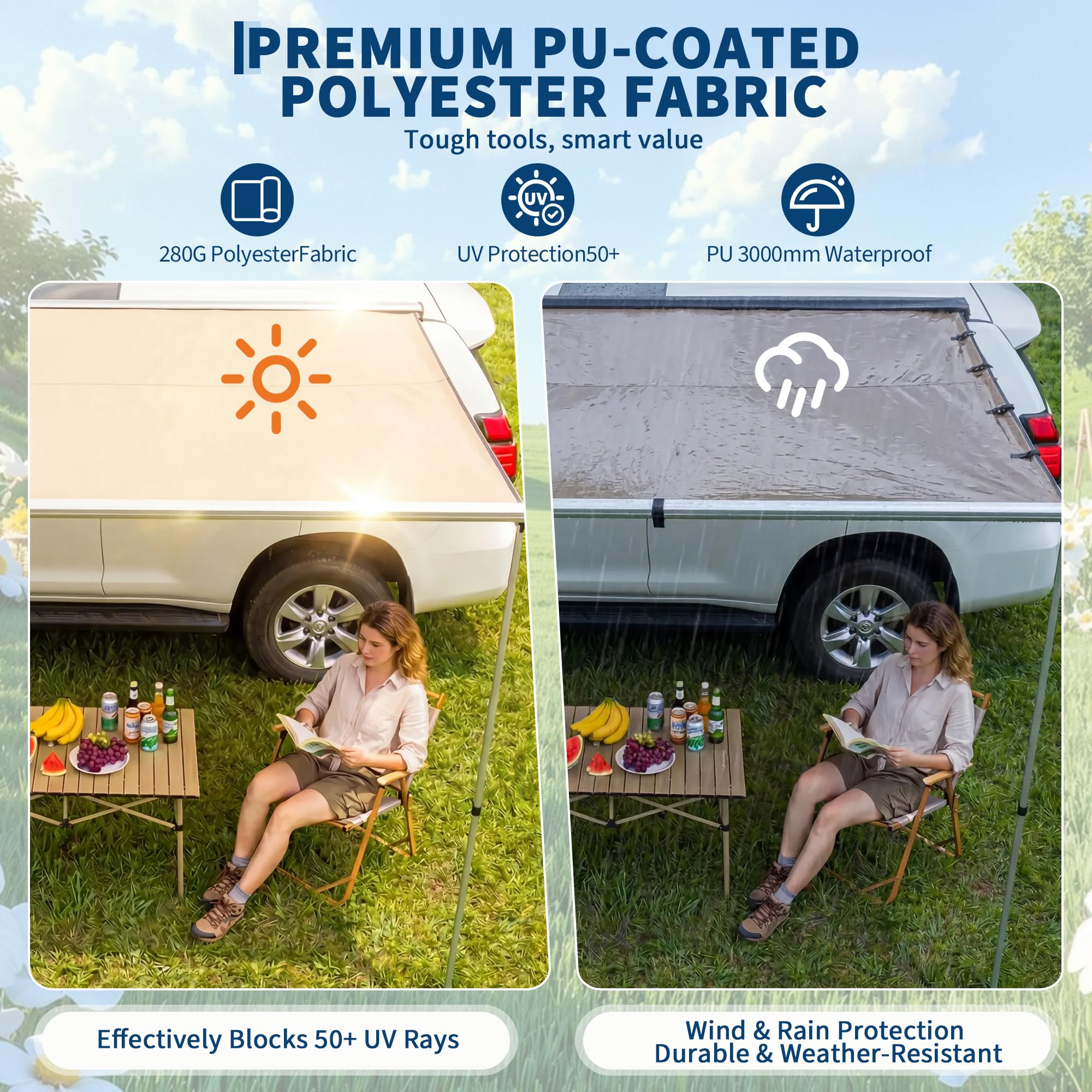 SUV Truck Van Roof Rack Awning - Outdoor Camping Vehicle recension och pris