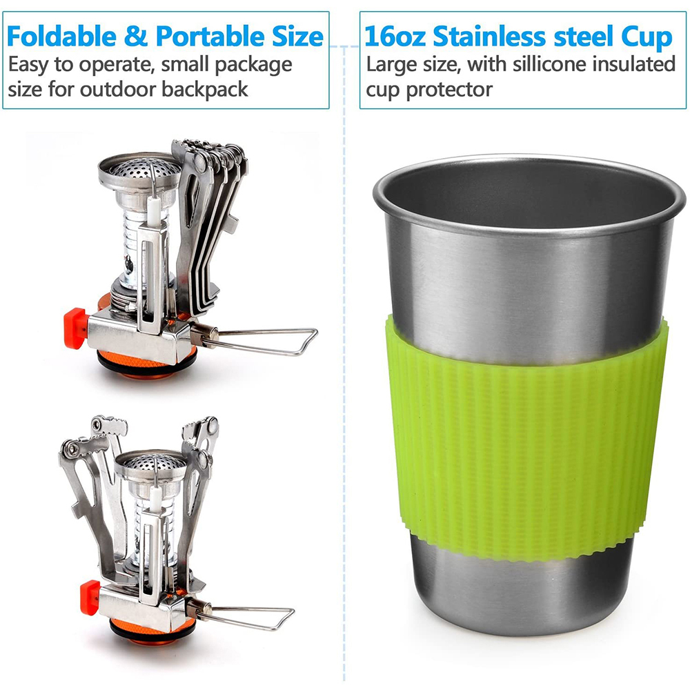 Camping Cookware Kit with Stov - Outdoor Camping Uk recension och pris
