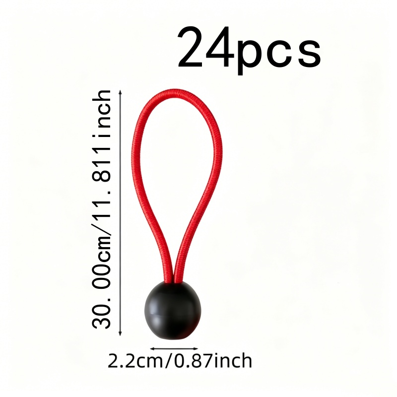 24 pcs 30cm Bungee Ball Ties,  - Outdoor Camping Gazebo recension och pris