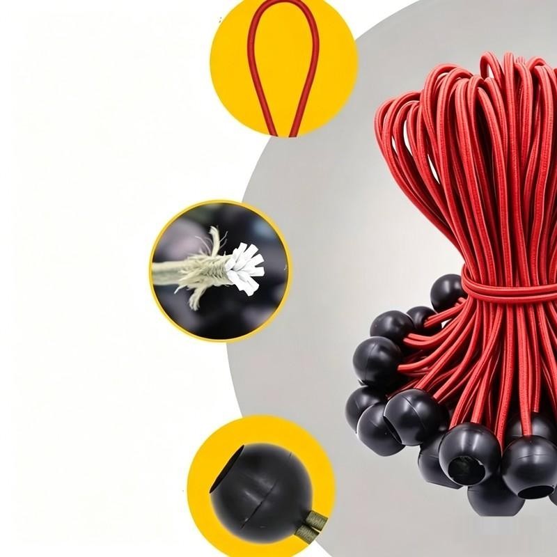 24 pcs 30cm Bungee Ball Ties,  - Outdoor Camping Gazebo recension och pris